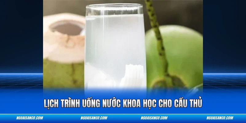 Lịch trình uống nước khoa học cho cầu thủ